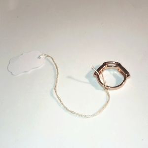 JOMMI LIM RHODIUM GOLD PLATED CHAIN STYLE RING